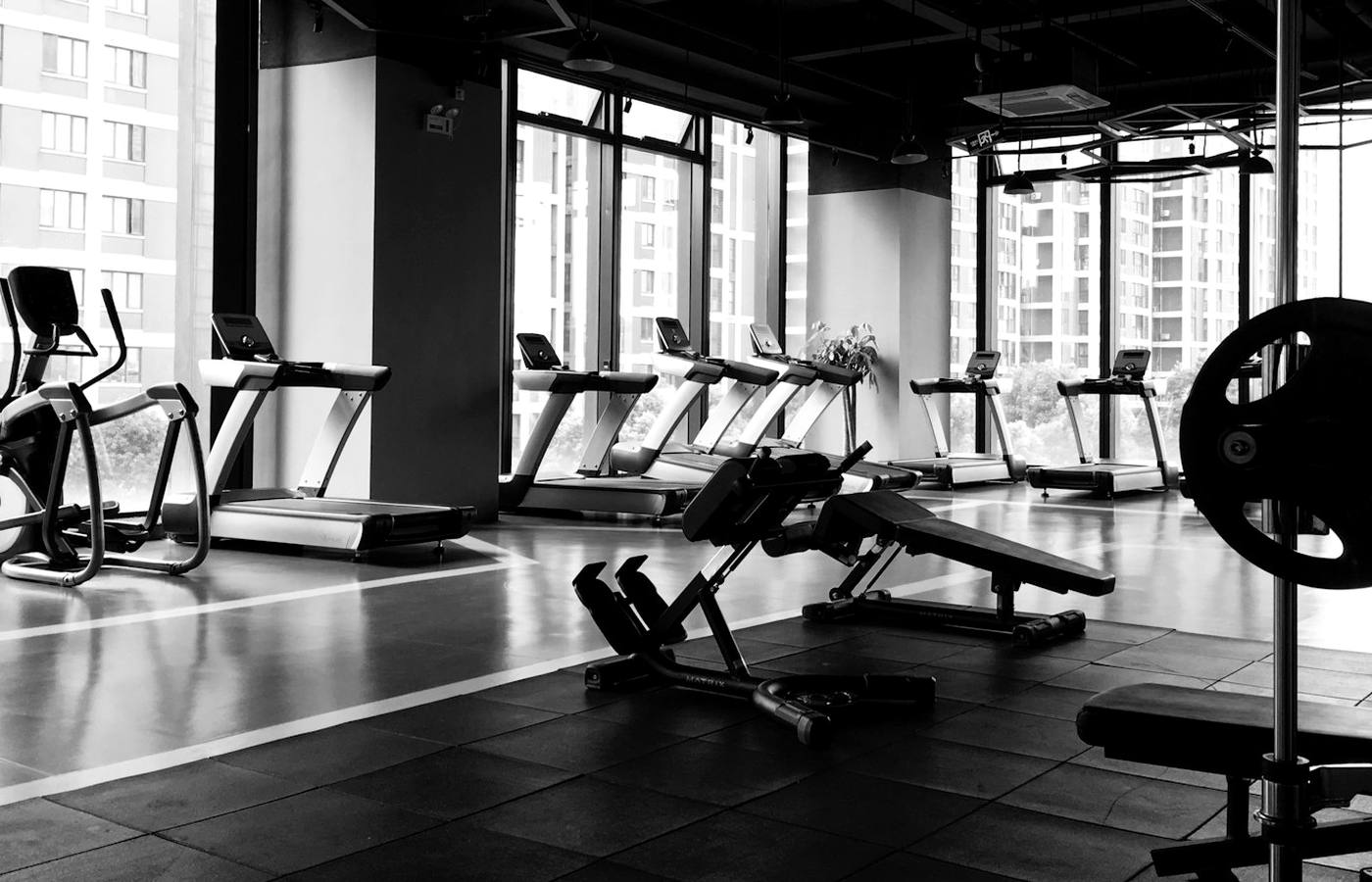 Interiér fitness studia